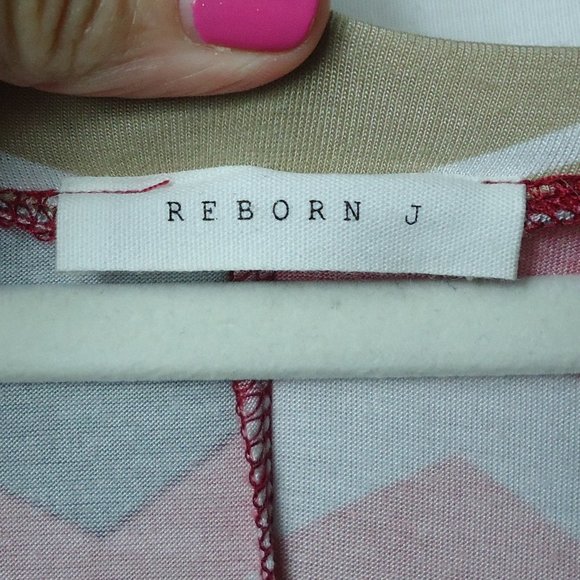 Reborn J Chevron Print Multi Color A Line Dress - Picture 4 of 7